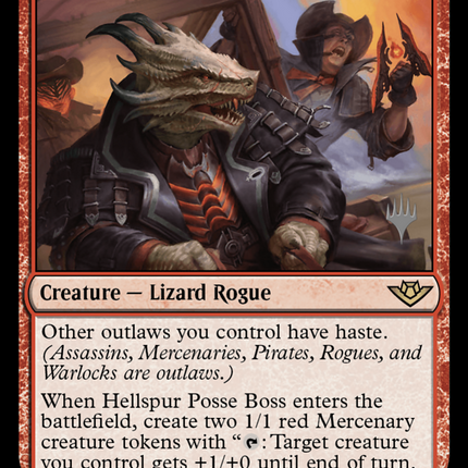 Hellspur Posse Boss [Outlaws of Thunder Junction Promos] Foil