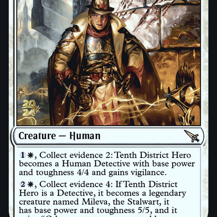 Tenth District Hero [Murders at Karlov Manor Promos] Prerelease Foil