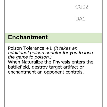 Naturalize the Phyresis [Unknown Event]