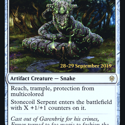 Stonecoil Serpent [Throne of Eldraine Promos] Prerelease Foil