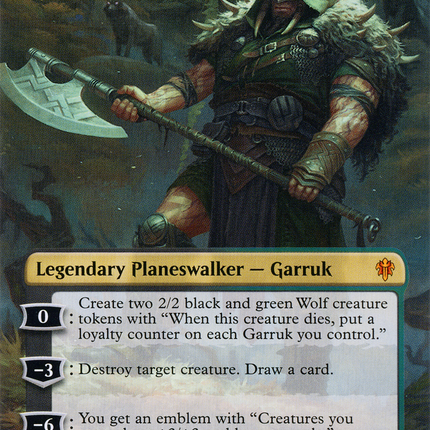 Garruk, Cursed Huntsman (Borderless) [Throne of Eldraine]