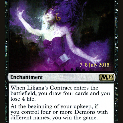 Liliana's Contract [Core Set 2019 Promos] Prerelease Foil