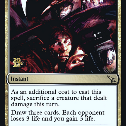 Treacherous Greed [Murders at Karlov Manor Promos] Prerelease Foil