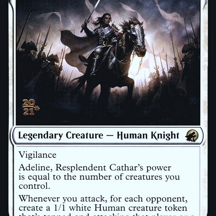 Adeline, Resplendent Cathar [Innistrad: Midnight Hunt Promos] Prerelease Foil