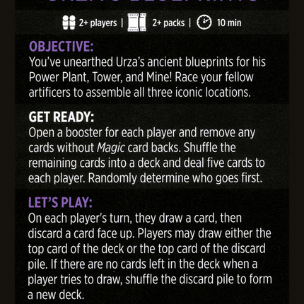 Urza's Blueprints (minigame) // Urza's Blueprints (cont'd) [Modern Horizons 2 Minigames]