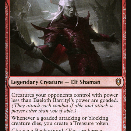 Baeloth Barrityl, Entertainer [Commander Legends: Battle for Baldur's Gate] Foil