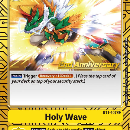 Holy Wave [BT1-107] (2nd Anniversary Card Set) [Release Special Booster Promos]