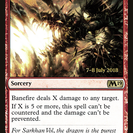 Banefire [Core Set 2019 Promos] Prerelease Foil