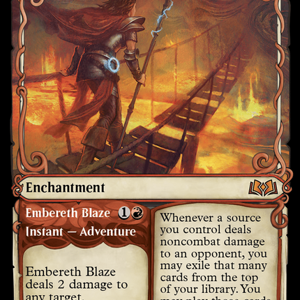Virtue of Courage // Embereth Blaze (Showcase) [Wilds of Eldraine]