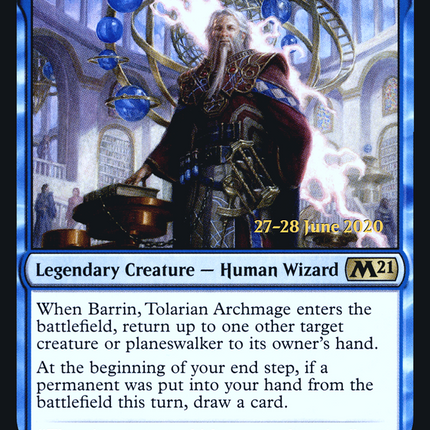 Barrin, Tolarian Archmage [Core Set 2021 Promos] Prerelease Foil