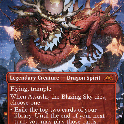 Atsushi, the Blazing Sky (Borderless) [Kamigawa: Neon Dynasty]