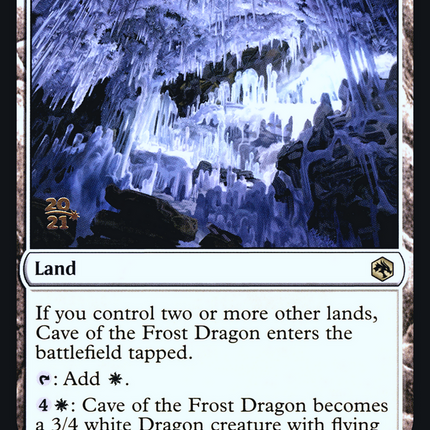 Cave of the Frost Dragon [Adventures in the Forgotten Realms Promos] Prerelease Foil
