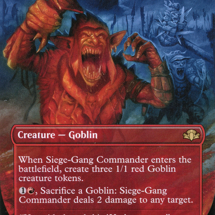Siege-Gang Commander (Borderless) [Dominaria Remastered]