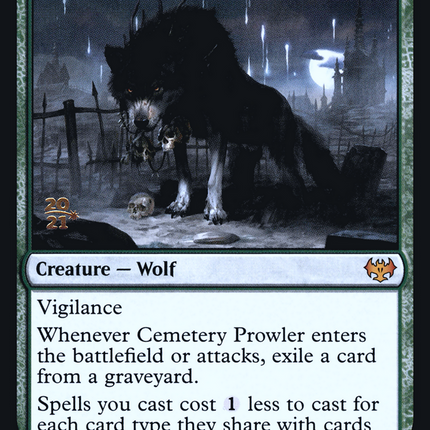 Cemetery Prowler [Innistrad: Crimson Vow Promos] Prerelease Foil