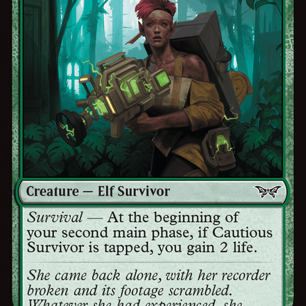 Cautious Survivor [Duskmourn: House of Horror] Foil