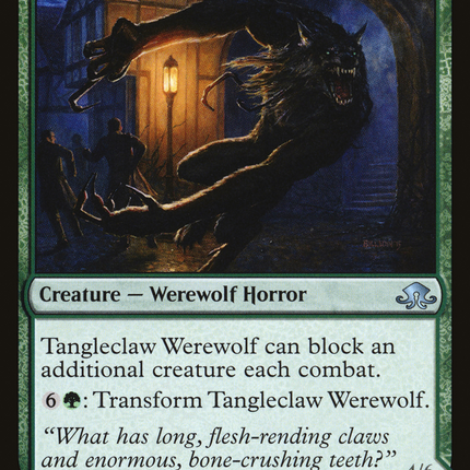 Tangleclaw Werewolf // Fibrous Entangler (mooneldrazidfc) [Eldritch Moon]