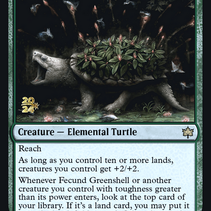 Fecund Greenshell [Bloomburrow Promos] Prerelease Foil