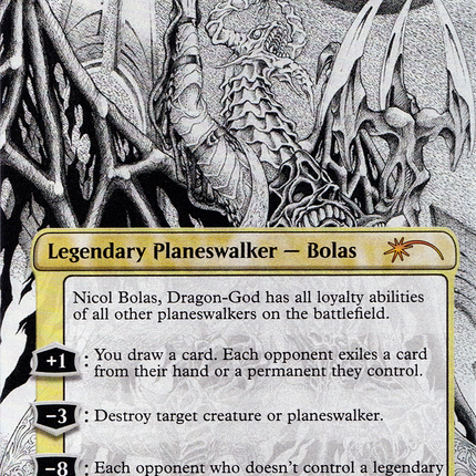 Nicol Bolas, Dragon-God (Borderless) [Secret Lair Drop] Foil
