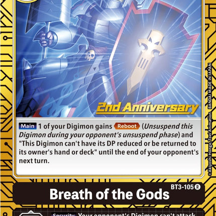 Breath of the Gods [BT3-105] (2nd Anniversary Card Set) [Release Special Booster Promos]