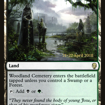 Woodland Cemetery [Dominaria Promos] Prerelease Foil