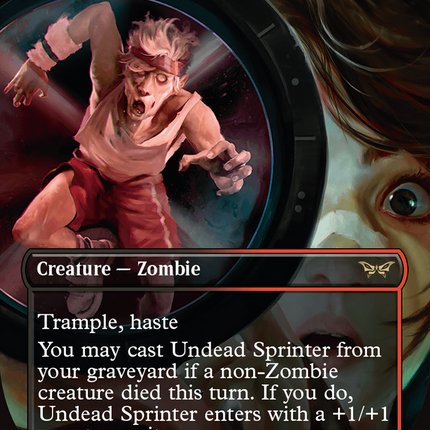 Undead Sprinter (Borderless) [Duskmourn: House of Horror] Foil