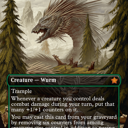 Quilled Greatwurm (Borderless) [Foundations] Foil