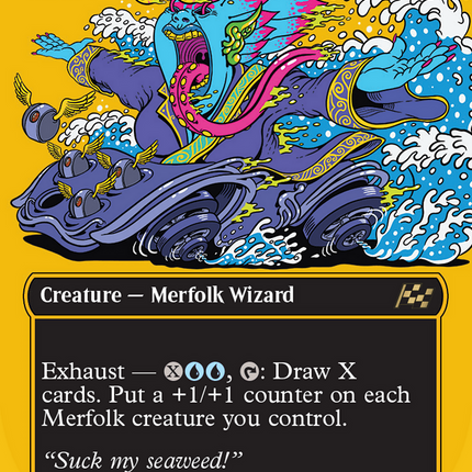 Mindspring Merfolk (Borderless) (First-Place Foil) [Aetherdrift] Foil