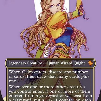 Celes, Rune Knight (Borderless) (Surge Foil) [Commander: FINAL FANTASY]