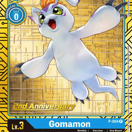 Gomamon [P-004] (2nd Anniversary Card Set) [Promotional Cards]