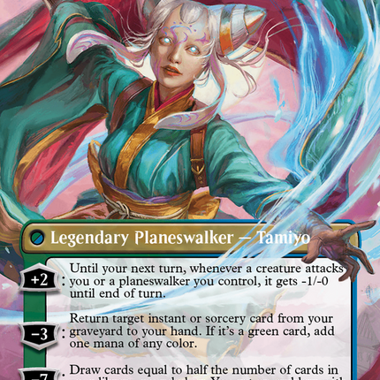 Tamiyo, Inquisitive Student // Tamiyo, Seasoned Scholar (Borderless) [Modern Horizons 3] Textured Foil