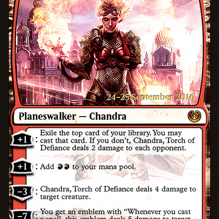 Chandra, Torch of Defiance [Kaladesh Promos] Prerelease Foil