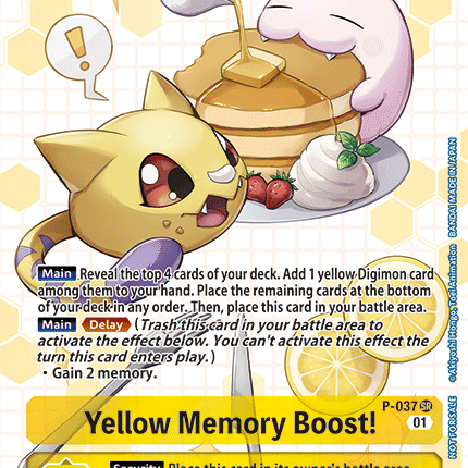Yellow Memory Boost! [P-037] (Box Promotion Pack - Next Adventure) [Promotional Cards]