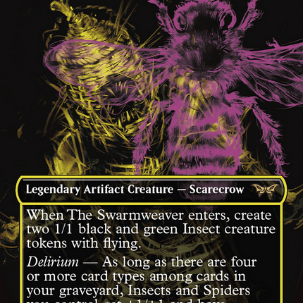The Swarmweaver (363) (Borderless) [Duskmourn: House of Horror] Foil