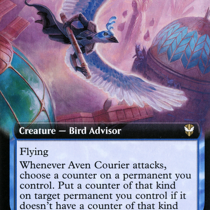 Aven Courier (Extended Art) [New Capenna Commander]
