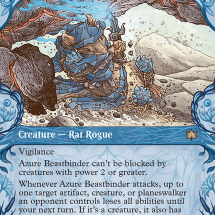 Azure Beastbinder (Showcase) [Bloomburrow] Foil