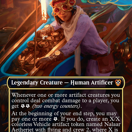 Pia Nalaar, Chief Mechanic (Borderless) [Commander: Aetherdrift] Foil
