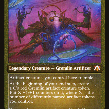 Gimbal, Gremlin Prodigy [March of the Machine Commander] Etched Foil