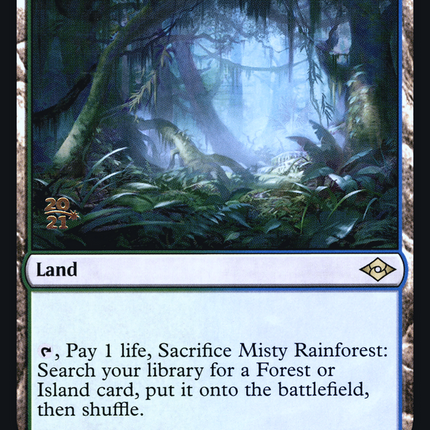 Misty Rainforest [Modern Horizons 2 Promos] Prerelease Foil