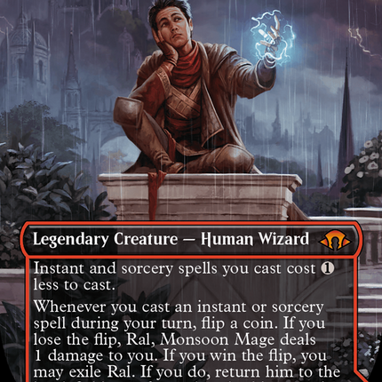 Ral, Monsoon Mage // Ral, Leyline Prodigy (Borderless) [Modern Horizons 3] Textured Foil
