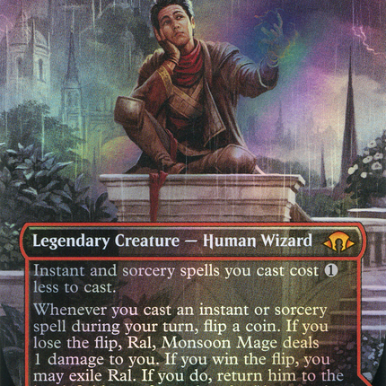Ral, Monsoon Mage // Ral, Leyline Prodigy (Borderless) [Modern Horizons 3] Textured Foil