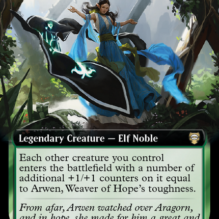 Arwen, Weaver of Hope (Extended Art) [Tales of Middle-earth Commander] Foil