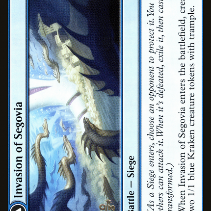 Invasion of Segovia // Caetus, Sea Tyrant of Segovia [March of the Machine Promos] Prerelease Foil
