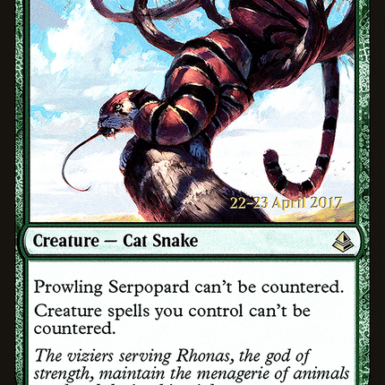 Prowling Serpopard [Amonkhet Promos] Prerelease Foil