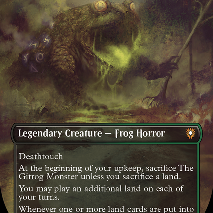 The Gitrog Monster (Borderless) [Bloomburrow Commander] Foil