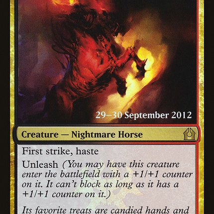 Carnival Hellsteed [Return to Ravnica Promos] Prerelease Foil
