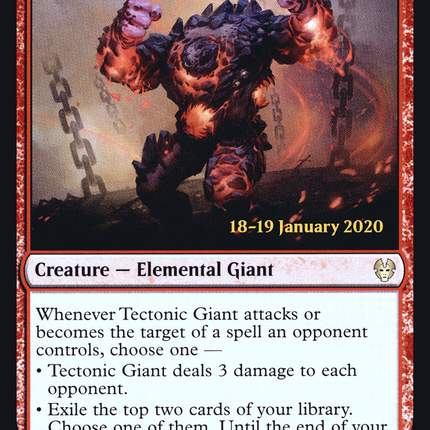 Tectonic Giant [Theros Beyond Death Promos] Prerelease Foil