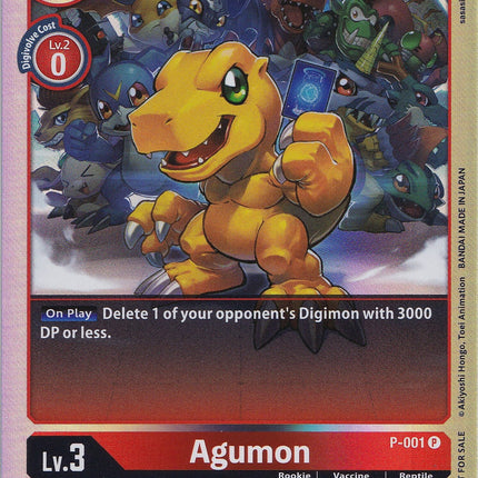 Agumon [P-001] (Rainbow Foil) [Promotional Cards]