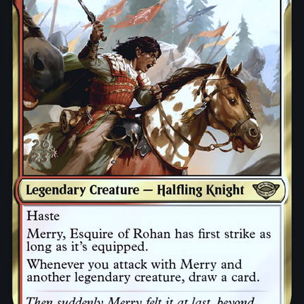 Merry, Esquire of Rohan [Tales of Middle-earth Promos] Prerelease Foil