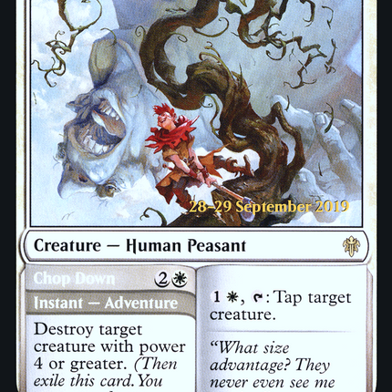 Giant Killer // Chop Down [Throne of Eldraine Promos] Prerelease Foil