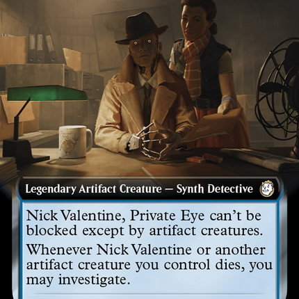 Nick Valentine, Private Eye (Extended Art) [Fallout] Surge Foil